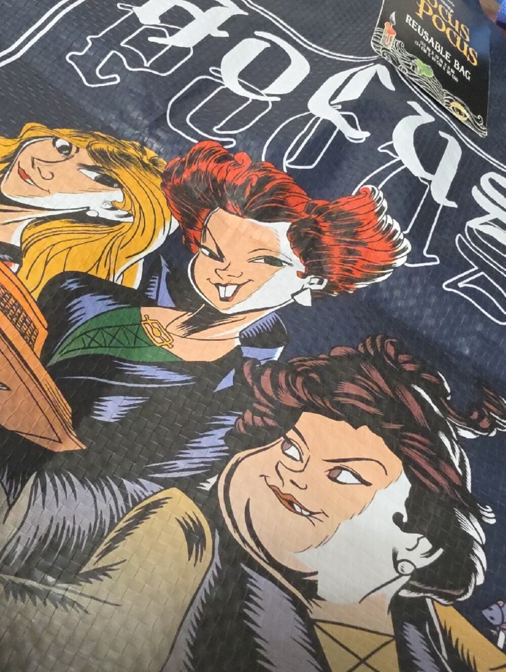 Disney Hocus Pocus Reusable Bag - Navy Blue -Set Of 2 - Picture 2 of 5